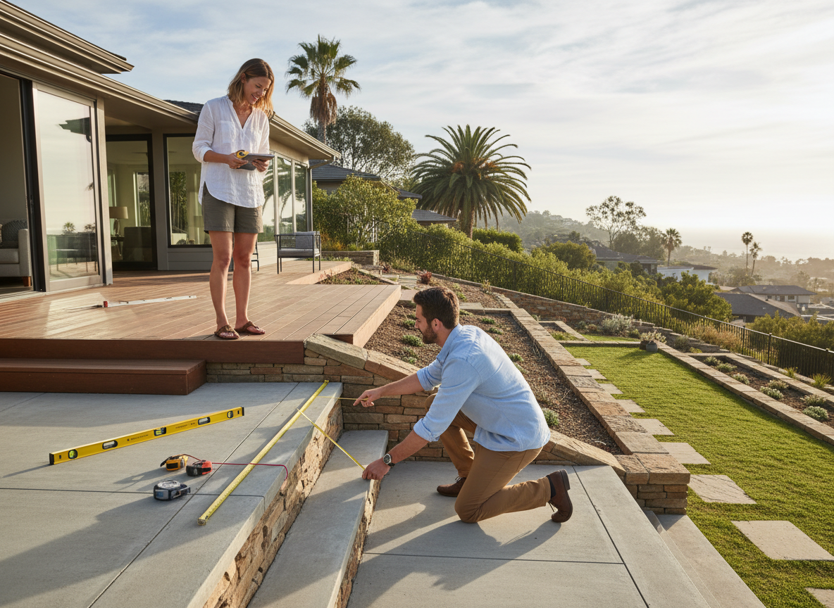 How to Measure for Custom Railings on Sloped or Tiered Lots